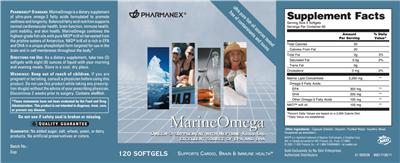 Photo of the Pharmanex MarineOmega label