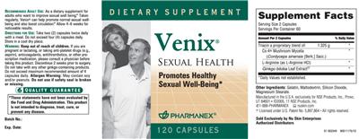 Photo of the Pharmanex Venix label