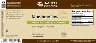 Photo of the Nature's Sunshine Marshmallow label