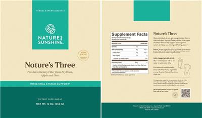 Photo of the Nature's Sunshine Nature's Three label