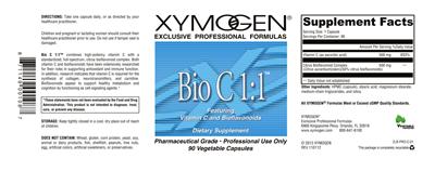 Photo of the XYMOGEN Bio C 1:1 label