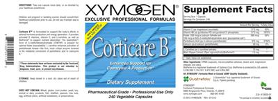 Photo of the XYMOGEN Corticare B label