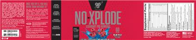 Photo of the BSN N.O.-Xplode Blue Raz label