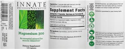 Photo of the Innate Response Formulas Magnesium 300 label