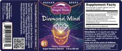 Photo of the Ron Teeguarden's Dragon Herbs Diamond Mind label