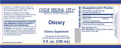 Photo of the Pure Herbs Chicory label
