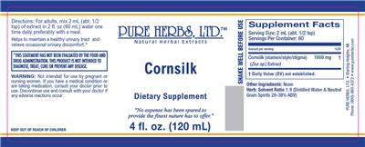Photo of the Pure Herbs Cornsilk label
