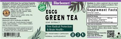 Photo of the Bluebonnet EGCG Green Tea Leaf Extract label