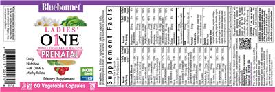 Photo of the Bluebonnet Ladies' One Prenatal label