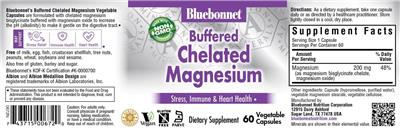 Photo of the Bluebonnet Buffered Chelated Magnesium label