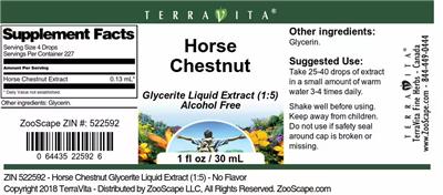 Photo of the TerraVita Horse Chestnut label