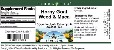 Photo of the TerraVita Horny Goat Weed & Maca label