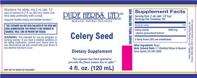 Photo of the Pure Herbs Celery Seed label