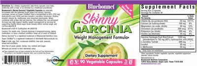 Photo of the Bluebonnet Skinny Garcinia label
