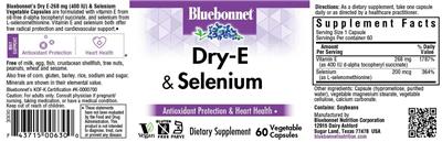 Photo of the Bluebonnet Dry-E & Selenium label