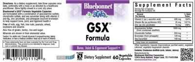 Photo of the Bluebonnet GSX Formula label