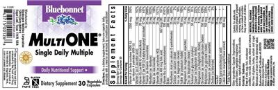 Photo of the Bluebonnet MultiONE label