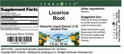 Photo of the TerraVita Licorice Root label