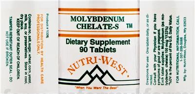 Photo of the Nutri-West Molybdenum Chelate-S label