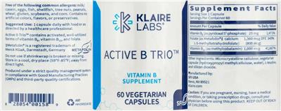 Photo of the Klaire Labs Active B Trio label
