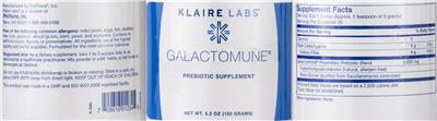Photo of the Klaire Labs Galactomune label