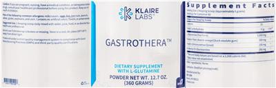 Photo of the Klaire Labs GastroThera label