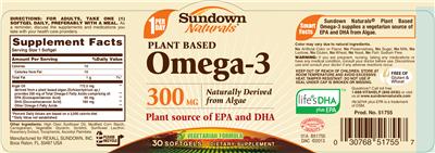 Plant Based Omega-3 300 mg