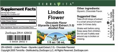 Photo of the TerraVita Linden Flower Chocolate Flavor label