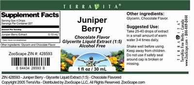 Juniper Berry Chocolate Flavor