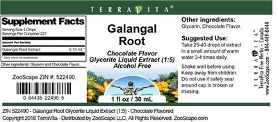 Galangal Root Chocolate Flavor