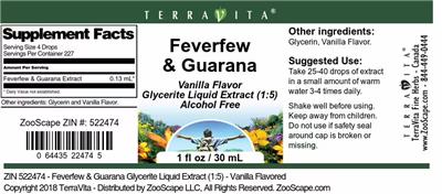 Feverfew & Guarana Vanilla Flavor