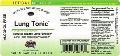 Photo of the Herbs, Etc. Lung Tonic label