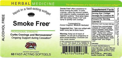 Photo of the Herbs, Etc. Smoke Free label
