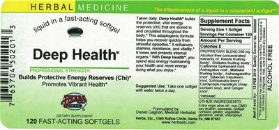 Photo of the Herbs, Etc. Deep Health label
