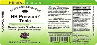 Photo of the Herbs, Etc. HB Pressure Tonic label