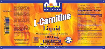 L-Carnitine Liquid 1000 mg Citrus Flavor