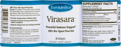 Photo of the EuroMedica Virasara label