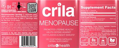 Photo of the Crila Menopause label