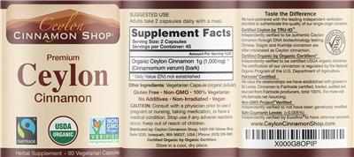Product label image for Ceylon Cinnamon