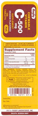 Chewable Vitamin C-500 mg Orange Flavor