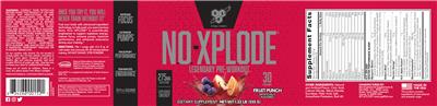 Photo of the BSN N.O.-Xplode Fruit Punch label