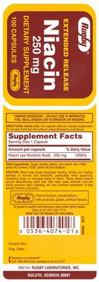 Extended Release Niacin 250 mg