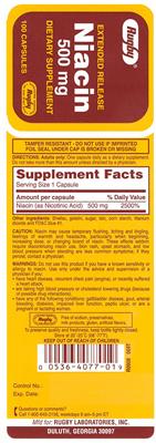 Extended Release Niacin 500 mg