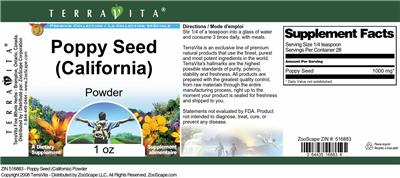 Poppy Seed (California) Powder