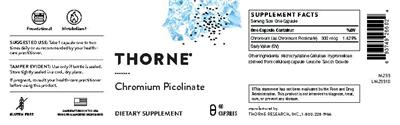 Chromium Picolinate のラベル画像（NIH DSLD）