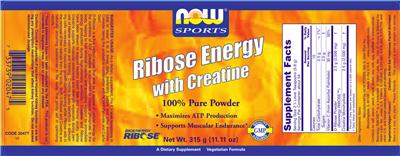 Photo of the NOW Sports Ribose Energy With Creatine label