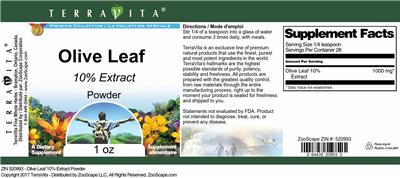 Olive Leaf 10% Extract Powder