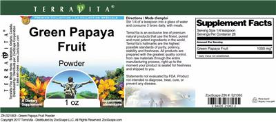 Green Papaya Fruit Powder