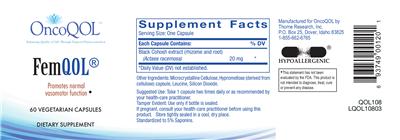 Photo of the OncoQOL FemQOL label
