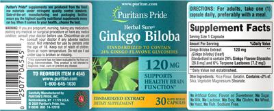 Ginkgo Biloba 120 mg